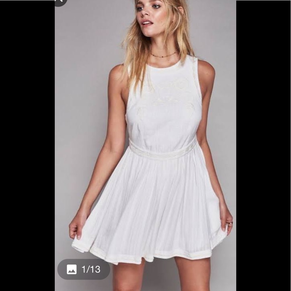 Free People Embroidered Mini Dress